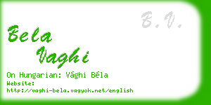 bela vaghi business card